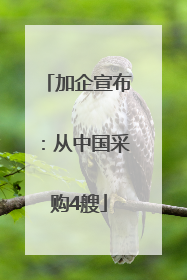 加企宣布：从中国采购4艘