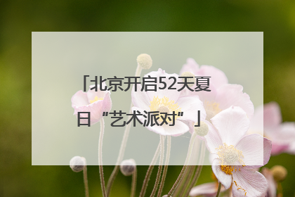 北京开启52天夏日“艺术派对”