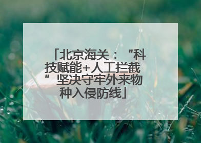北京海关：“科技赋能+人工拦截”坚决守牢外来物种入侵防线