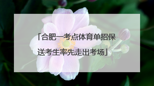 合肥一考点体育单招保送考生率先走出考场