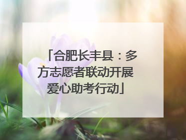 合肥长丰县：多方志愿者联动开展爱心助考行动