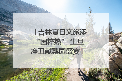 吉林夏日文旅添“国粹热” 生旦净丑献梨园盛宴