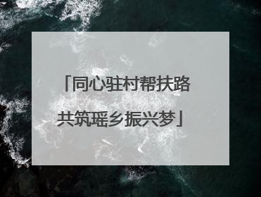同心驻村帮扶路 共筑瑶乡振兴梦