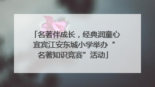 名著伴成长，经典润童心 宜宾江安东城小学举办“名著知识竞赛”活动