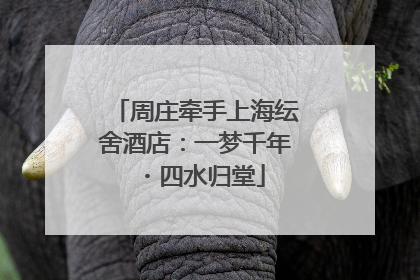 周庄牵手上海纭舍酒店：一梦千年・四水归堂