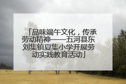 品味端午文化，传承劳动精神——五河县东刘集镇夏集小学开展劳动实践教育活动