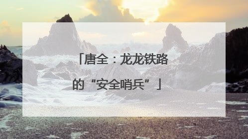 唐全：龙龙铁路的“安全哨兵”
