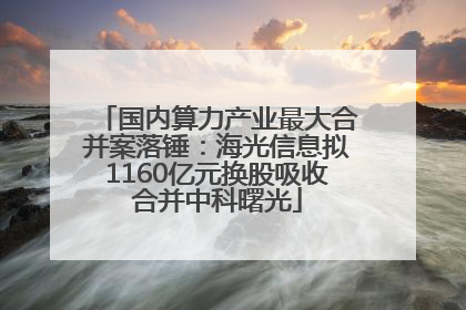 国内算力产业最大合并案落锤：海光信息拟1160亿元换股吸收合并中科曙光