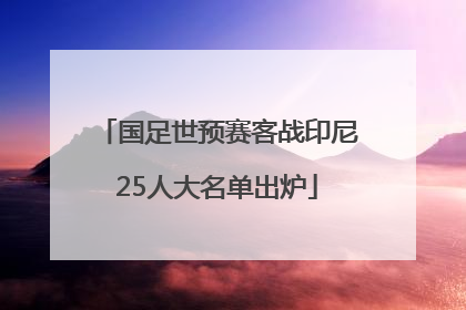 国足世预赛客战印尼25人大名单出炉