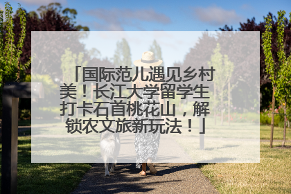 国际范儿遇见乡村美！长江大学留学生打卡石首桃花山，解锁农文旅新玩法！