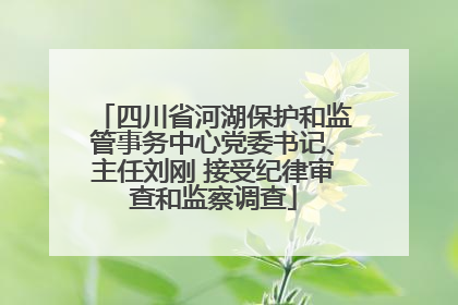 四川省河湖保护和监管事务中心党委书记、主任刘刚 接受纪律审查和监察调查