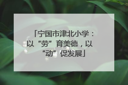 宁国市津北小学：以“劳”育美德，以“动”促发展