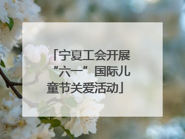 宁夏工会开展“六一”国际儿童节关爱活动