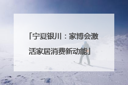 宁夏银川：家博会激活家居消费新动能