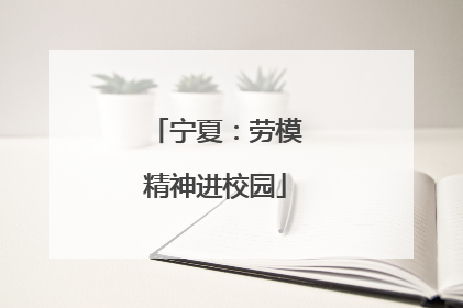 宁夏：劳模精神进校园