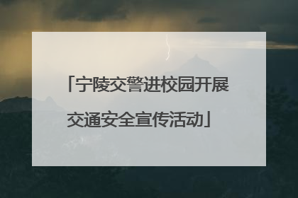 宁陵交警进校园开展交通安全宣传活动