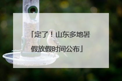 定了！山东多地暑假放假时间公布