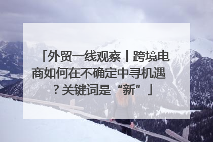 外贸一线观察丨跨境电商如何在不确定中寻机遇？关键词是“新”