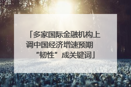 多家国际金融机构上调中国经济增速预期 “韧性”成关键词
