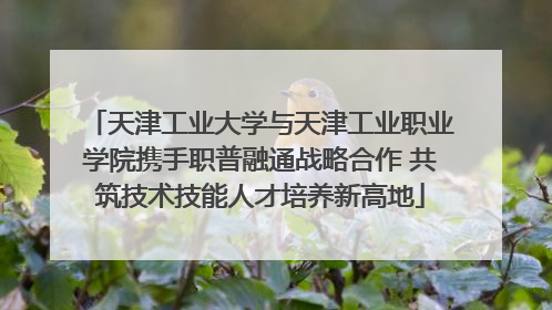 天津工业大学与天津工业职业学院携手职普融通战略合作 共筑技术技能人才培养新高地