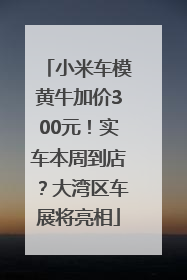 小米车模黄牛加价300元！实车本周到店？大湾区车展将亮相