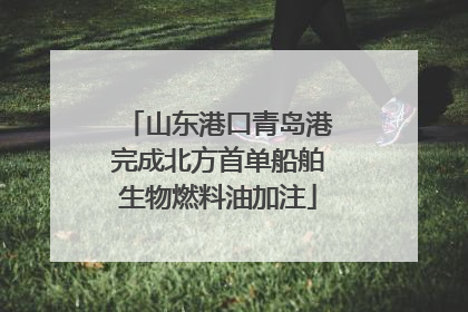 山东港口青岛港完成北方首单船舶生物燃料油加注