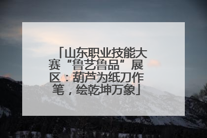 山东职业技能大赛“鲁艺鲁品”展区：葫芦为纸刀作笔，绘乾坤万象