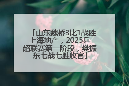山东魏桥3比1战胜上海地产，2025乒超联赛第一阶段，樊振东七战七胜收官