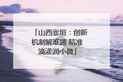 山西襄垣：创新机制解难题 精准滴灌润小微