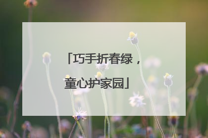 巧手折春绿，童心护家园