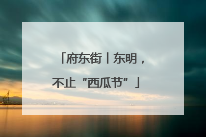 府东街丨东明，不止“西瓜节”