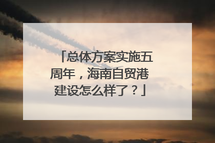 总体方案实施五周年，海南自贸港建设怎么样了？