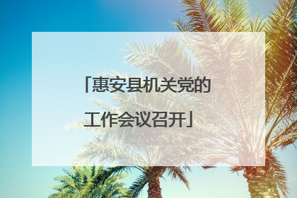惠安县机关党的工作会议召开
