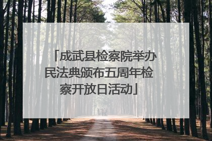 成武县检察院举办民法典颁布五周年检察开放日活动