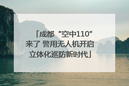 成都“空中110”来了 警用无人机开启立体化巡防新时代