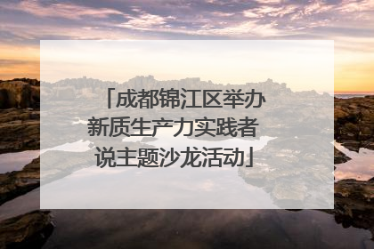 成都锦江区举办新质生产力实践者说主题沙龙活动