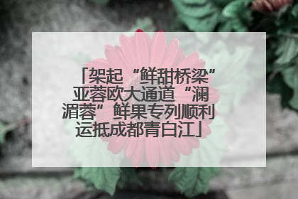 架起“鲜甜桥梁” 亚蓉欧大通道“澜湄蓉”鲜果专列顺利运抵成都青白江