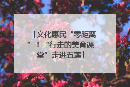 文化惠民“零距离”！“行走的美育课堂”走进五莲
