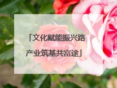 文化赋能振兴路 产业筑基共富途