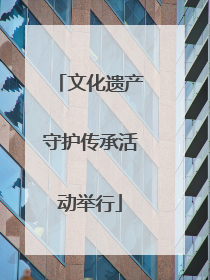 文化遗产守护传承活动举行