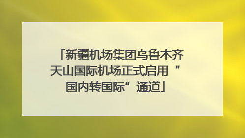 新疆机场集团乌鲁木齐天山国际机场正式启用“国内转国际”通道
