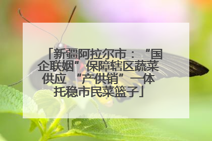 新疆阿拉尔市：“国企联姻”保障辖区蔬菜供应 “产供销”一体托稳市民菜篮子