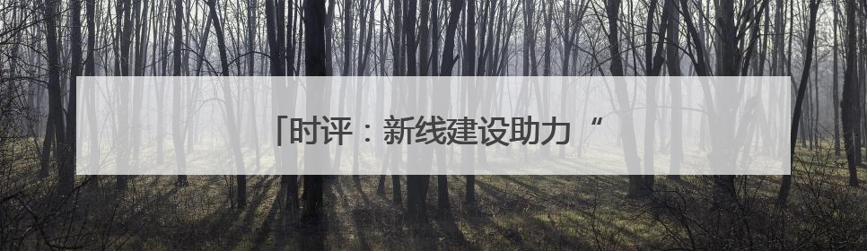 时评：新线建设助力“黄金水道”更添新活力