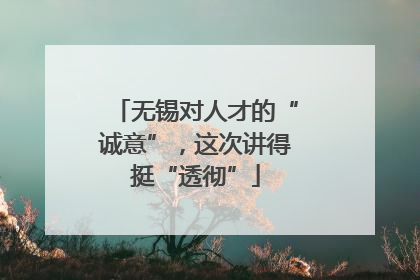 无锡对人才的“诚意”，这次讲得挺“透彻”