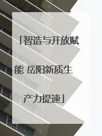 智造与开放赋能 岳阳新质生产力提速