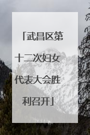武昌区第十二次妇女代表大会胜利召开