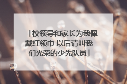 校领导和家长为我佩戴红领巾 以后请叫我们光荣的少先队员