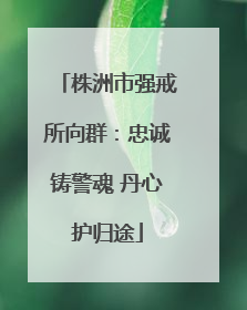 株洲市强戒所向群：忠诚铸警魂 丹心护归途