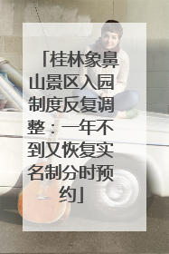 桂林象鼻山景区入园制度反复调整：一年不到又恢复实名制分时预约
