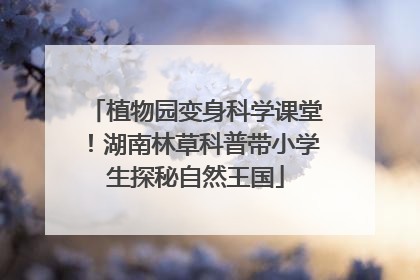 植物园变身科学课堂！湖南林草科普带小学生探秘自然王国